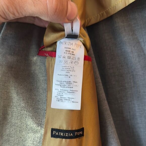 Men's Patrizia Pepe Metallic Gold Blazer - 38 - Picture 4 of 5